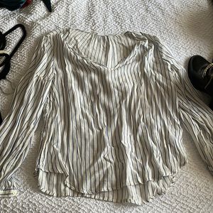 Striped v neck blouse from GAP